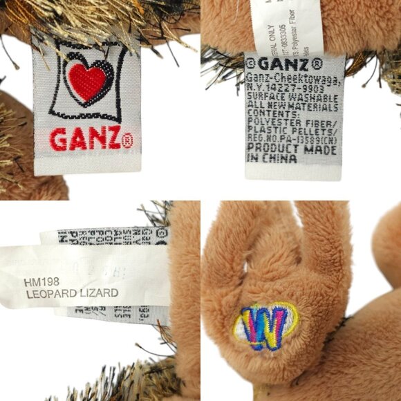 Ganz Webkinz Leopard Lizard Plush NO CODE 14" Stuffed Animal Toy HM198 Tan Brown - Picture 12 of 12